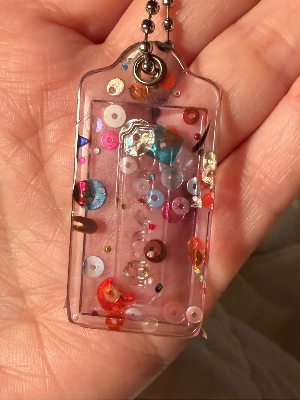 Coach Poppy Small Confetti Hangtag